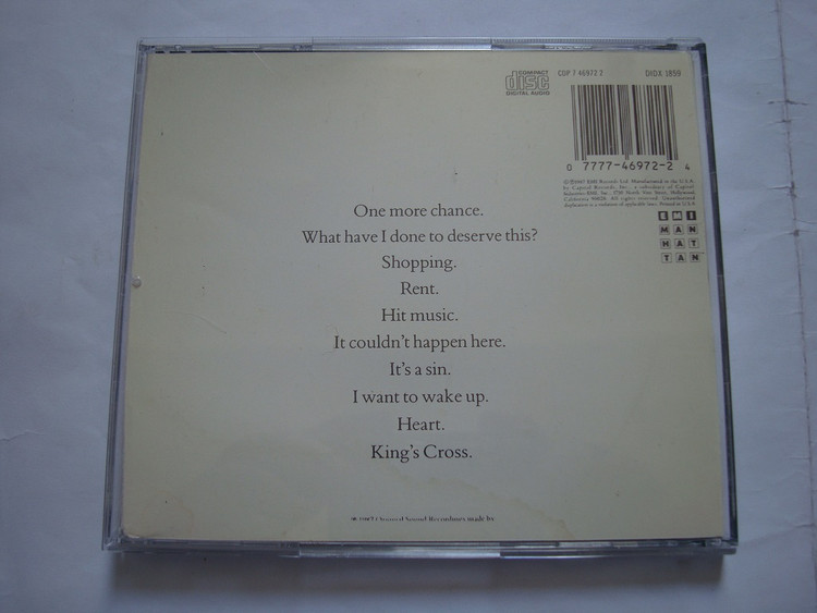 آلبوم موسیقی شاد خاطره ساز سینت پاپ Pet Shop Boys 1987