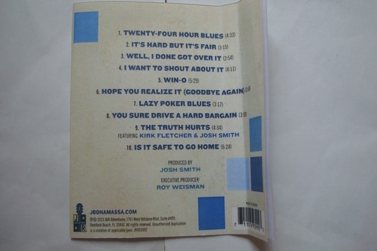 نوار کاست موسیقی بلوز راک Joe Bonamassa 2023