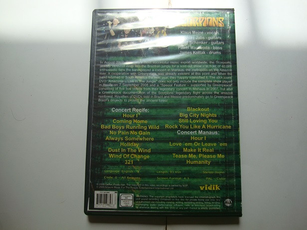 آلبوم تصویری کنسرت هوی متال SCORPIONS Amaznia Live in the Jungle ( DVD )