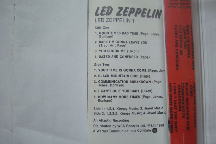 نوار کاست موسیقی بلوز راک/هارد راک Led Zeppelin 1969