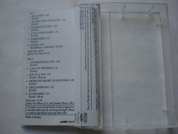 نوار کاست موسیقی سینت پاپ و پاپ راک Roxette 1986