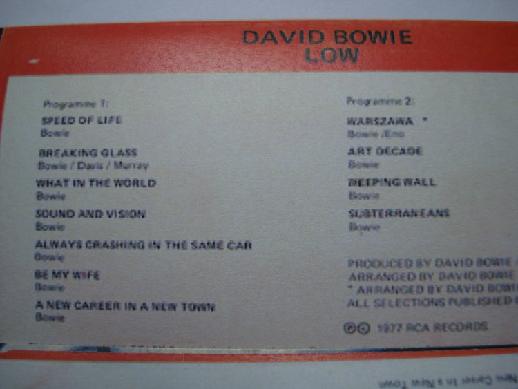 نوار کاست موسیقی آرت راک David Bowie 1977