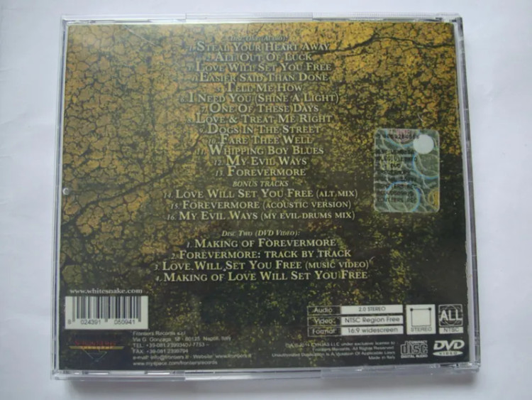آلبوم موسیقی هوی متال دو حلقه ای سی دی صوتی و دی وی دی Whitesnake 2011 2 CD+DVD