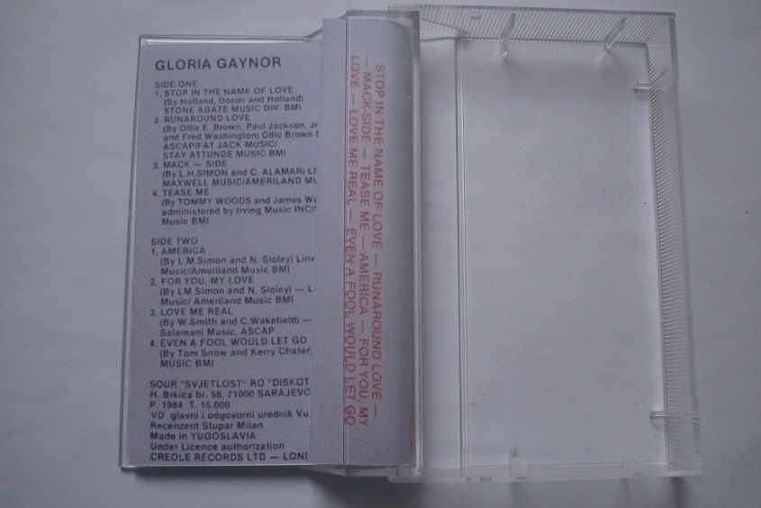 نوار کاست موسیقی دیسکوی شاد Gloria Gaynor 1982